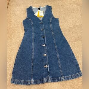 H&M Blue Denim Sleeveless Mini Dress